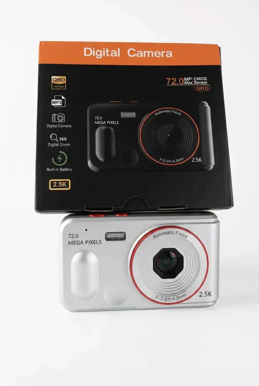 Compact Digital Camera - Silver 72.0 MP with 2.5K Video
